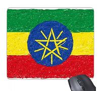 beatChong Goma Mousepad del Juego Alfombrilla de ratón Regalo Rojo Amarillo Verde Raya la Bandera de etiopía Nacional de Cultura Elemento Rectangular Antideslizante