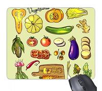 beatChong Goma Mousepad del Juego Alfombrilla de ratón Regalo Verduras Berenjena Calabaza Jengibre rectángulo Antideslizante