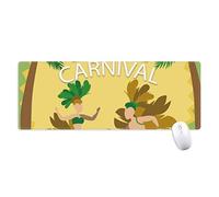 beatChong Hula Brasil Brasil Lema Carnaval Alfombrilla De Ratón Oficina Grande Juego Extendido Antideslizante Bordes Titched Regalo Estera Ordenador