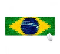 beatChong Indicador del Mosaico De Brasil Antideslizante Culturales Alfombrilla De Ratón Oficina Grande Juego Extendido Bordes Titched Regalo Estera Ordenador