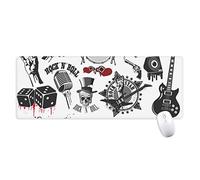 beatChong Instrumentos Musicales De Combinación Ilustran Antideslizante Alfombrilla De Ratón Oficina Grande Juego Extendido Patrón De Bordes Titched Regalo Estera Ordenador