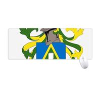 beatChong Islas De Pitcairn Oceanía Alfombrilla De Ratón Antideslizante Oficina Grande Juego Extendido del Emblema Nacional Bordes Titched Regalo Estera Ordenador