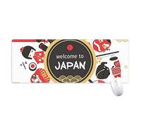beatChong La Bienvenida A Japón Alfombrilla De Ratón Antideslizante Oficina Grande Juego Extendido Estilo Japonés De Sushi Bordes Titched Regalo Estera Ordenador