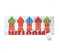 beatChong La Bienvenida A Rusia Catedral Buiding Alfombrilla De Ratón Antideslizante Gran Oficina Juego Extendido Bordes Titched Regalo Estera Ordenador