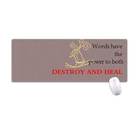 beatChong Las Palabras Tienen Poder para Sanar Antideslizante Alfombrilla De Ratón Oficina Grande Juego Extendido Cita De Buda Bordes Titched Regalo Estera Ordenador