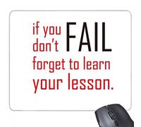 beatChong Lema Si fallas No se Olvide de Aprender su lección rectángulo Slip distinto del de Caucho Mousepad del Juego Alfombrilla de ratón Regalo