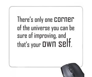 beatChong Lema Sólo Hay un rincón del Universo Que Puede Estar Seguro de Mejorar, y eso es su Propia Goma Mousepad del Juego Alfombrilla de ratón Regalo del rectángulo Auto Antideslizante