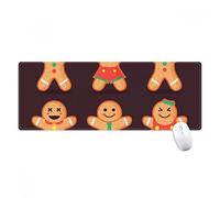 beatChong Los Hombres De Pan De Jengibre Galleta De La Navidad Antideslizante Alfombrilla De Ratón Grandes Oficinas Titched Bordes Juego Extendido Regalo Estera Ordenador