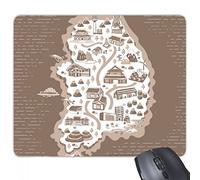 beatChong Mapa de Corea Seúl y Caucho Mousepad del Juego Alfombrilla de ratón Regalo del rectángulo Busan Antideslizante