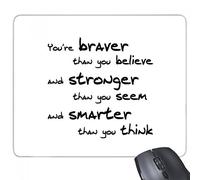 beatChong Más Fuerte Valiente Inteligente Cita del rectángulo de Goma Mousepad del Juego Alfombrilla de ratón Regalo Antideslizante