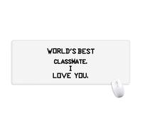 beatChong Mejor Compañero De Clase Mundial Te Quiero Antideslizante Alfombrilla De Ratón Grandes Oficinas Titched Bordes Juego Extendido Regalo Estera Ordenador