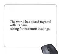 beatChong Mundial de la Poesía Cita Beso mi Goma Mousepad del Juego Alfombrilla de ratón Alma Regalo del rectángulo Antideslizante