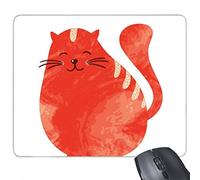 beatChong Naranja de Dibujos Animados Sonriente Lindo Gato Gordo proteja Animal Pet Lover rectángulo de Goma Antideslizante Mousepad del Juego Alfombrilla de ratón Regalo