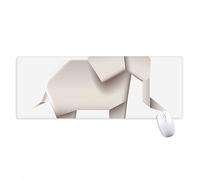 beatChong Origami Modelo Geométrico Abstracto Elefante Antideslizante Alfombrilla De Ratón Oficina Grande Juego Extendido Bordes Titched Regalo Estera Ordenador