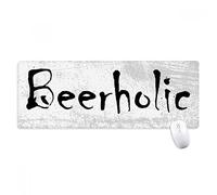 beatChong Palabra Elegante Beerholic Alfombrilla De Ratón Antideslizante Gran Juego Extendido Bordes De Oficina Titched Regalo Estera Ordenador