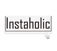 beatChong Palabra Elegante Instaholic Alfombrilla De Ratón Antideslizante Gran Juego Extendido Bordes De Oficina Titched Regalo Estera Ordenador