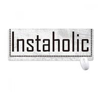 beatChong Palabra Elegante Instaholic Alfombrilla De Ratón Antideslizante Gran Juego Extendido Bordes De Oficina Titched Regalo Estera Ordenador