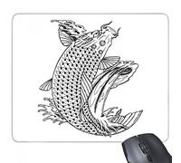 beatChong Peces Nadando rápido de Goma Mousepad del Juego Alfombrilla de ratón Regalo Esperanza Suerte rectángulo Antideslizante