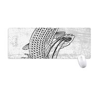 beatChong Peces Que Nadan Rápidamente Esperanza Suerte Alfombrilla De Ratón Antideslizante Gran Bordes Oficina De Juego Extendido Titched Regalo Estera Ordenador