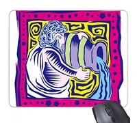 beatChong Pintado a Mano de la constelación de Aquarius mexicon Cultura de Grabado del rectángulo de Goma Antideslizante Mousepad del Regalo del cojín de ratón del Juego