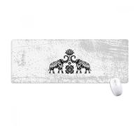 beatChong Pintar Amigo Elefante Dos Oficinas Grande Juego Extendido Feliz Antideslizante Alfombrilla De Ratón Bordes Titched Regalo Estera Ordenador