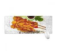 beatChong Plato Tradicional De Satay De Singapur Antideslizante Alfombrilla De Ratón Oficina Grande Juego Extendido Bordes Titched Regalo Estera Ordenador