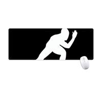 beatChong Rodillo De Deporte Patinaje Silueta Negro Antideslizante Alfombrilla De Ratón Grandes Oficinas Titched Bordes Juego Extendido Regalo Estera Ordenador