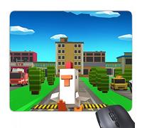 beatChong Rompecabezas de Goma Mousepad del Juego Alfombrilla de ratón de Dibujos Animados Regalo ChickenGo Pixel Juego del rectángulo Antideslizante