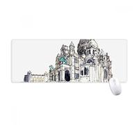 beatChong Sacre-Coeur En París, Francia Antideslizante Alfombrilla De Ratón Grande Bordes Oficina De Juego Extendido Titched Regalo Estera Ordenador