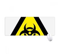beatChong Símbolo De Advertencia De Color Amarillo Triángulo De La Infección Negro Alfombrilla De Ratón Antideslizante Gran Bordes Oficina De Juego Extendido Titched Regalo Estera Ordenador