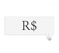 beatChong Símbolo De La Moneda Brasileña Antideslizante Verdadero Regalo Alfombrilla De Ratón Grande Bordes Oficina De Juego Extendido Titched Estera Ordenador