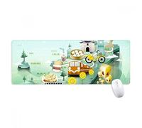beatChong Taiwán Viajes Atracciones De Comida China Alfombrilla De Ratón Antideslizante Grandes Oficinas Titched Bordes Juego Extendido Regalo Estera Ordenador