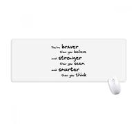 beatChong Valiente Fuerte Inteligente Cotización Antideslizante Alfombrilla De Ratón Oficina Grande Juego Extendido Bordes Titched Regalo Estera Ordenador