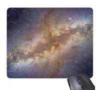 beatChong vasta Galaxy Amarillo en Azul Oscuro Universo patrón ilustración del rectángulo de Goma Antideslizante Mousepad del Juego Alfombrilla de ratón Regalo