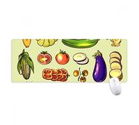 beatChong Verduras Berenjena Calabaza Jengibre Antideslizante Alfombrilla De Ratón Oficina Grande Juego Extendido Bordes Titched Regalo Estera Ordenador