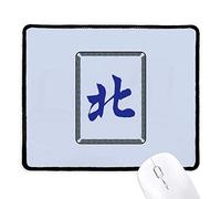 beatChong Viento del Sur Patrón De Fichas De Mahjong Antideslizante Negro De La Oficina del Juego Alfombrilla De Ratón Bordes Cosidos Regalo