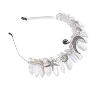 Beatifufu 1 Colgante de Cristal de de Multicolor Natural Que Adorna La Diadema con Lupa Diadema de Novia de Moda para Damas de Honor