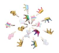 Beatifufu 10 Clips de Pelo con Purpurina para Horquillas con Lentejuelas Degradadas Forma de y Pasadores Brillantes para Fiestas Cumpleaños y Celebraciones