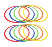 Beatifufu 10 Piezas Anillos de Agilidad Deportiva de Plástico | Uso en Clases de Educación Física y Sesiones de Equipo, Apto para Entrenadores, Compatible Escalera de Agilidad y Béisbol