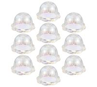 Beatifufu 10 Piezas Cuentas Acrílicas Transparentes Diseño Floral para Hacer Joyas y Campanillas de Viento, Superficie Lisa y Fácil de Ensartar, Uso Versátil para Atrapasoles