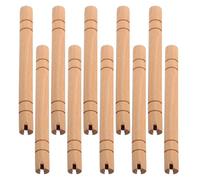 Beatifufu 10 Piezas de Mango de Madera Redondo para Abanico de Mano, Ligero y Versátil para Manualidades y Accesorios de Danza en Competencias