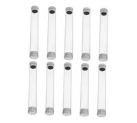 Beatifufu 10 Piezas Estuche Transparente para Pinzas con Tubo de Plástico Organizador Portátil para Herramientas de Extensión de Pestañas y Manicura Protección Antirayaduras para Uso
