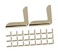 Beatifufu 100piezas Protectores De Esquinas De Metal para Álbumes De Fotos Cuadernos y Diarios Bordes Triangulares Color Dorado Estilo Vintage para Cubiertas De Álbumes y Libros De