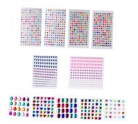 Beatifufu 11 hojas Pegatinas Autoadhesivas de Cristales para Decoración DIY para Notebooks Móviles y Manualidades Colores Diversos y Creatividad Sin Límites