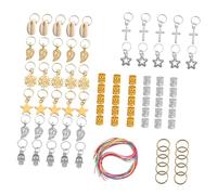 Beatifufu 110 Uds Rastas DIY Tubo Para El Cabello Anillos Trenzados Para El Cabello Hebillas Para El Cabello Puños Para El Cabello Elegantes Anillos Para El Cabello