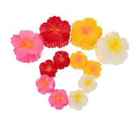 Beatifufu 12 Piezas Pinzas de Pelo Flor Plumeria con Degradado Blanco Amarillo Rosa Rojo Garra para Mitad Recogido Accesorios Seguros y Cómodos para Mujer y Niña Playa Verano