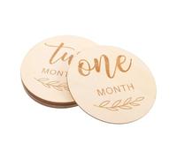 Beatifufu 12 piezas Tarjetas de Madera para Fotos con Mensuales Grabados Doble Cara Accesorios para Anuncio Nacimiento y Sesión Fotográfica Newborn