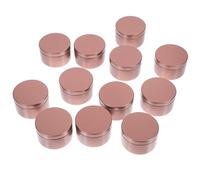 Beatifufu 12 Piezas Tarros de Aluminio para Velas Pequeños Frascos de Almacenamiento para Velas Aromáticas Lata Metálica Reutilizable para Manualidades y Organización
