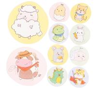 Beatifufu 120piezas Parche Redondo Para Heridas Adhesivo Para Niño Niña Transpirable y Respirables Parches De Cuidado De Heridas Con Diseño De Animales De Dibujos Animados Mini Redonda Para