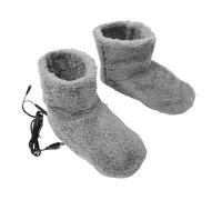 Beatifufu 1par Calzado Térmico Usb Para Pies Calientes Zapatos Eléctricos De Felpa Calefacción Para Estudiantes y Trabajadores Climas Fríos